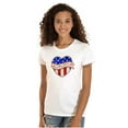 thumbnail image 3 of God Bless America Cute USA Flag Heart Womens Slim Fit Graphic Tee Brisco Brands X, 3 of 6
