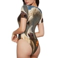 thumbnail image 2 of Balery Daisy Meadow Cow Body de cuello redondo de manga corta para mujer Tops de manga corta Tops básicos-XX-Large, 2 of 7