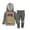 Gray, variant on Star Wars The Child Little Boys Fleece Hoodie and Pants Outfit Set Infant to Big Kid