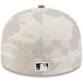 thumbnail image 4 of Men's New Era Light Beige/Olive Los Angeles Dodgers 2025 Armed Forces Day 59FIFTY Fitted Hat, 4 of 5