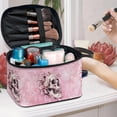 thumbnail image 4 of HELLHERO Pink Cherry Blossoms Make Up Case Organizer Zipper Handy Door Room Essentials for Women Men Valentines Day, 4 of 5