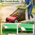 thumbnail image 5 of AIKKYS 26 Inch Heavy Duty Push Lawn Sweeper with 4 Spinning Brushes,Steel Frame 7 Cu. Ft. Leaf & Grass Collector,Adjustable Height,Red, 5 of 8