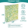 thumbnail image 5 of Green Leaves Pattern Design 12.4x10.6in PVC Round Ring Binder, D-Ring 3-Hole, Metal Clip, 200 Sheets, 5 of 10
