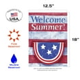 thumbnail image 2 of Toland Home Garden Bunting On Striped Welcome Summer Patriotic summer Flag Double Sided 12x18 Inch, 2 of 5