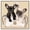 Silver Frame, variant on Frenchie Pair Purse Canvas Fashion Pet Art by Art Remedy, White Frame, 40" x 40"