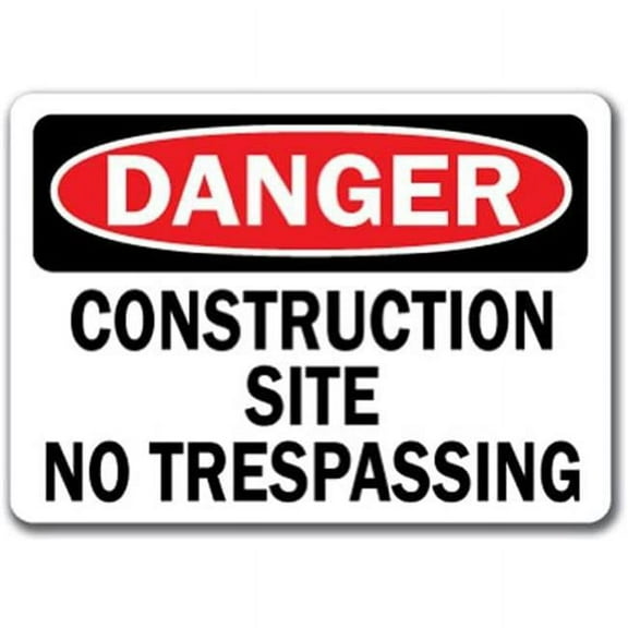 Danger Sign - No Trespassing - 10" x 14" OSHA Safety Sign