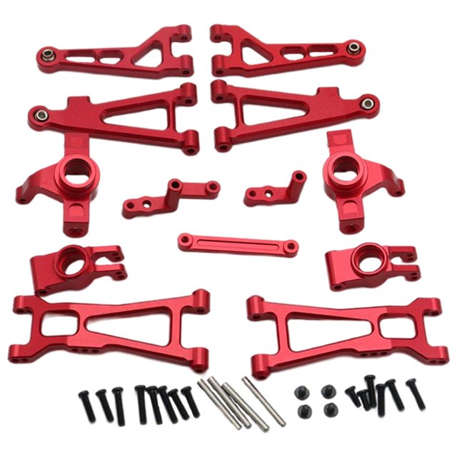Kit de Piezas de Chasis , Kit de Dirección de de Dobladillo Trasero, Taza de Dirección Ensamblada con Tornillos, Control Remoto 1/16 1:1 rojo Baoblaze Piezas del chasis RC