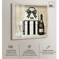 thumbnail image 2 of Black and White Striped Glam Shadowbox Print Fashion Art Prints by Art Remedy, Blonde Frame, 24 x 24, 2 of 7