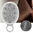 thumbnail image 6 of Bienvenido Silicone Shampoo Massage Brush Hair Scalp Cleaning Washing Shower Comb (Black), 6 of 8