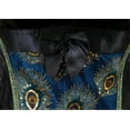 thumbnail image 4 of Womens Overbust Bustier Corset Tops for Women Waist Trainer Peacock Cosplay Costume Black 4XL, 4 of 5
