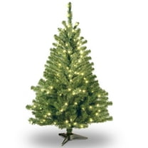 National Tree Company Pre-Lit Artificial Mini Christmas Tree, Green, Kincaid Spruce, Clear Lights, Includes Stand, 4 Feet