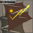 thumbnail image 4 of Amgo 14' x 14' x 19.8' Custom Size Brown Triangle Waterproof Sun Shade Sail Order To Make UPF50+ AMTADT12 Canopy Awning, 98% UV Blockage Water Resistant, Backyard Patio Garden (We Customize), 4 of 9