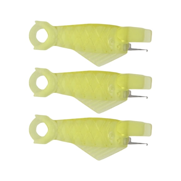 Sturdy Plastic Metal Sewing Threader Small Fish Designs Quick Crafting Tool