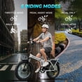 thumbnail image 6 of Foldable Electric Bike for Adults, 983W Peak Motor, 70 Miles Max Range, 20Mph, 48V Removable Battery, 20" Fat Tire Ebike with Shimano 7-Speed, 6 of 12