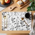 thumbnail image 2 of Black Grey Botanical Placemats Set of 8, Watercolor Spring Floral Summer Leaf Placemats for Dining Table, Place Mats for Kitchen Tabletop, Waterproof Wipeable Dining Table Mats Set, 2 of 9