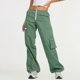 thumbnail image 3 of Pantalones cargo mujer Gibobby verde XL, 3 of 4