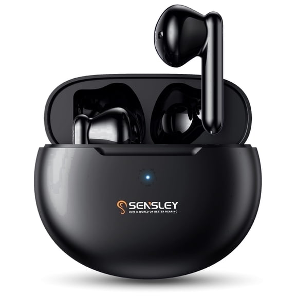 Sensley S02 Rechargeable Sound Amplifier, Devices for Seniors & Adults with Noise Canceling, Gift for Mother's Day, Pair
