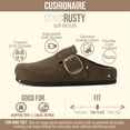 thumbnail image 3 of Cushionaire Rusty Genuine Leather Clogs for Women, Comfortable Slip On Womens Shoes with Adjustable Buckle and Soft Memory Foam, 3 of 20