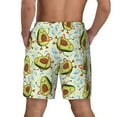 thumbnail image 3 of Sigee Avocado Doing Sport Print Mens Swim Trunks with Compression Liner Quick Dry Swim Stretch Beach Shorts with Pockets,S-3XL, 3 of 7