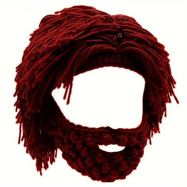Linnome Handmade Knitted Wig Hat Winter Warm Headwear For Cold Weather Protection And Daily Style