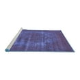 thumbnail image 2 of Ahgly Company Machine Washable Indoor Rectangle Oriental Blue Industrial Area Rugs, 5' x 7', 2 of 4
