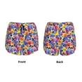 thumbnail image 4 of Disketp The Garden Tricolor Pansy Flower Print Women's Shorts Workout Shorts for Athletic Gym Running Shorts with Phone Pockets X-Large, 4 of 8