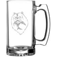 thumbnail image 1 of KEESHOND Dog Themed Etched 25oz Beer Mug, 1 of 1