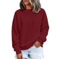 thumbnail image 5 of Warop Womens Mock Neck Sweatshirts Oversized Long Sleeved Pullover Tops Casual Loose Fall Fashion Outfits, 5 of 9