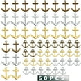 thumbnail image 2 of 60pcs Vintage Anchor Sign Charms Tibetan Alloy Nautical Anchor Pendants Ship Wheel Sign Dangle Charms for DIY Necklace Bracelet Jewelry Making Crafting, 3 Colors, 2 of 7