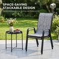 thumbnail image 6 of Pirecart Set of 4 Patio Dining Chairs, Textilene Outdoor Stacking Chairs for Poolside, Backyard, Garden, 6 of 11