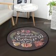 thumbnail image 5 of Tapis Rond Citrouille Antidérapant pour Salle de Bain Entrée Salon Chambre Décoration Maison, 5 of 5