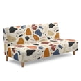 thumbnail image 3 of SCRAWLGOD Color Block Print Sofa Cover Without Armrest for Dogs Soft Stretch Sofa Slipcover Washable 1 Piece Couch Cover for 3 Cushion Couch, 3 of 9