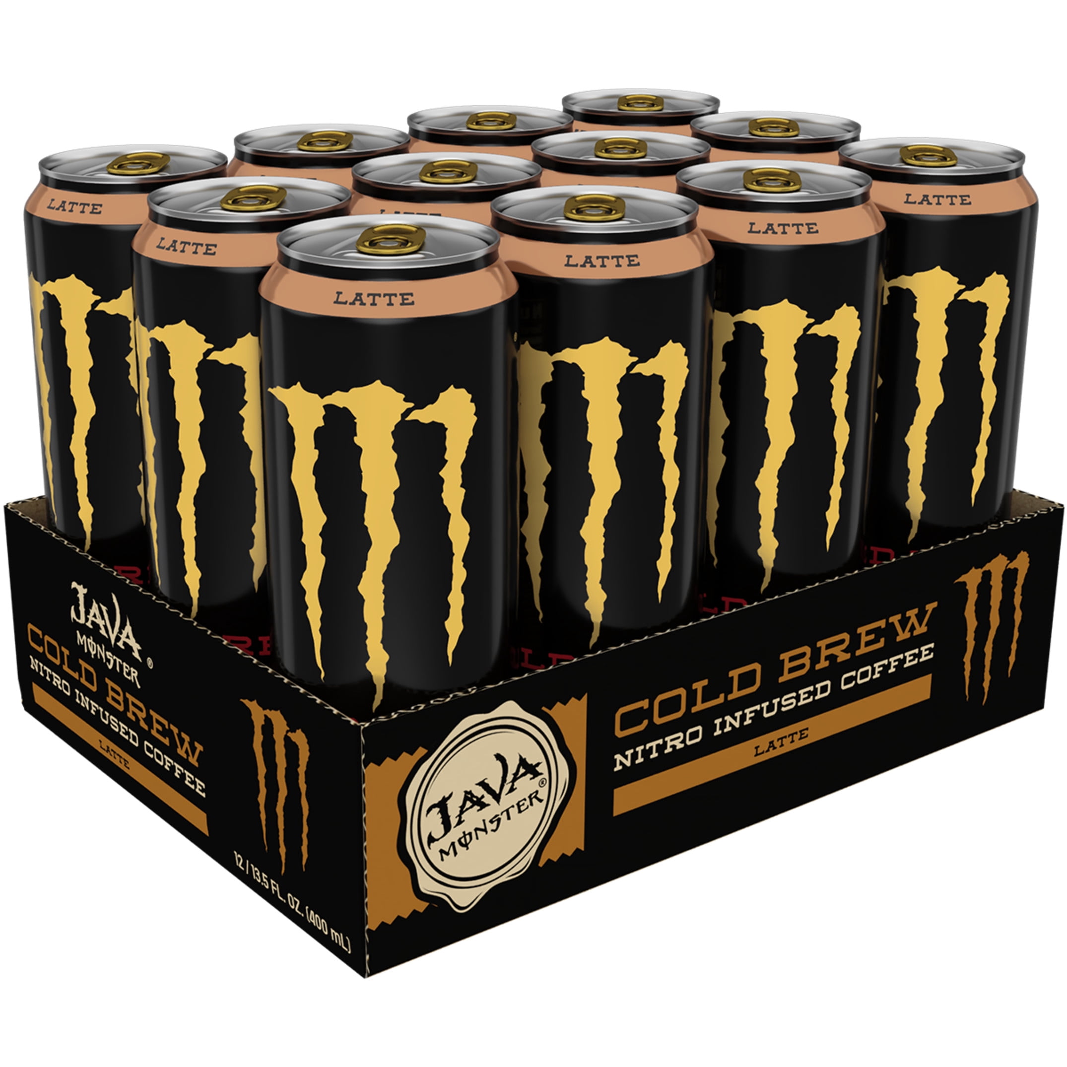 Java Monster Nitro Cold Brew Latte, Coffee + Energy Drink, 13.5 fl