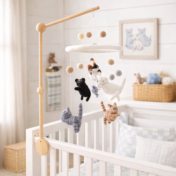 Felt Cat Baby Mobile