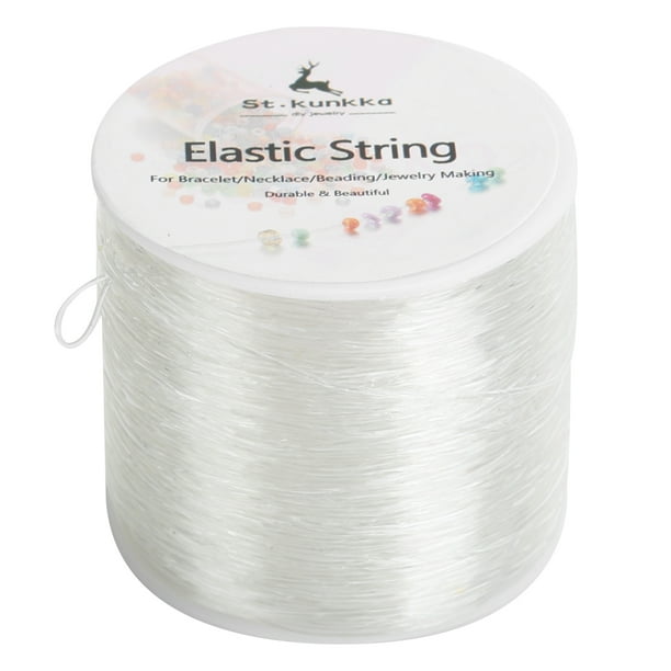 Tbest Jewelry Elastic String,DIY Elastic Cuttable Jewelry Making Beading  Wire Beaded Line Transparent Fishing Wire 100m / 328.1ft,Elastic Bracelet  Rope 