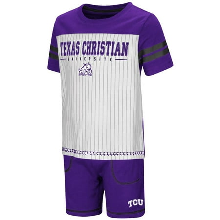 TCU Texas Christian Toddler Boy's Shorts and Baseball T-Shirt Set