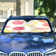 thumbnail image 4 of Yayeee Car Windshield Sun Shade Universal Fit Front Visor Protector, White Grapefruit Slices, 4 of 8
