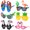 6pcs, variant on 6pcs/set Hawaiian Party Sunglasses Flamingo Tropical Luau Pool Beach Party Decoration Supplies Funny Glasses Photo Props Wedding (6pcs)