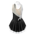 thumbnail image 2 of iiniim Kids Girls Sleeveless Mock Neck Skating Dress Rhinestone Dance Performance Size 6-16 Black 16, 2 of 7