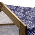 thumbnail image 4 of Navy and White Pet House, Scroll Pattern with Little Rural Wildflowers and Buds Feminine Corsage, Outdoor & Indoor Portable Dog Kennel with Pillow and Cover, 5 Sizes, Indigo White, by Ambesonne, 4 of 4