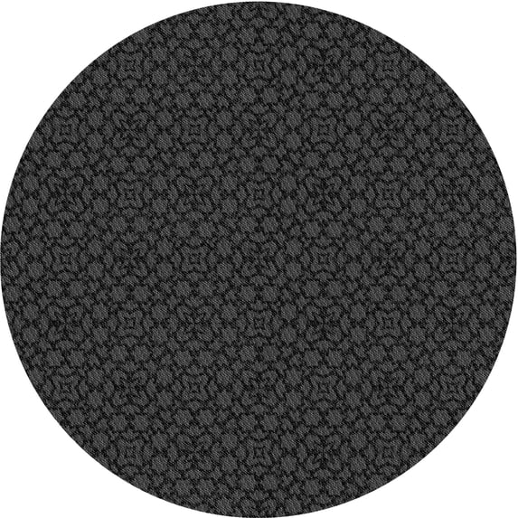 Ahgly Company Indoor Square Patterned Midnight Gray Area Rugs, 3' Square