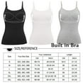 thumbnail image 2 of SAYFUT 2 Packs Women's Tank Tops Adjustable Strap Camisole With Built in Padded Bra Vest Cami, 2 of 4