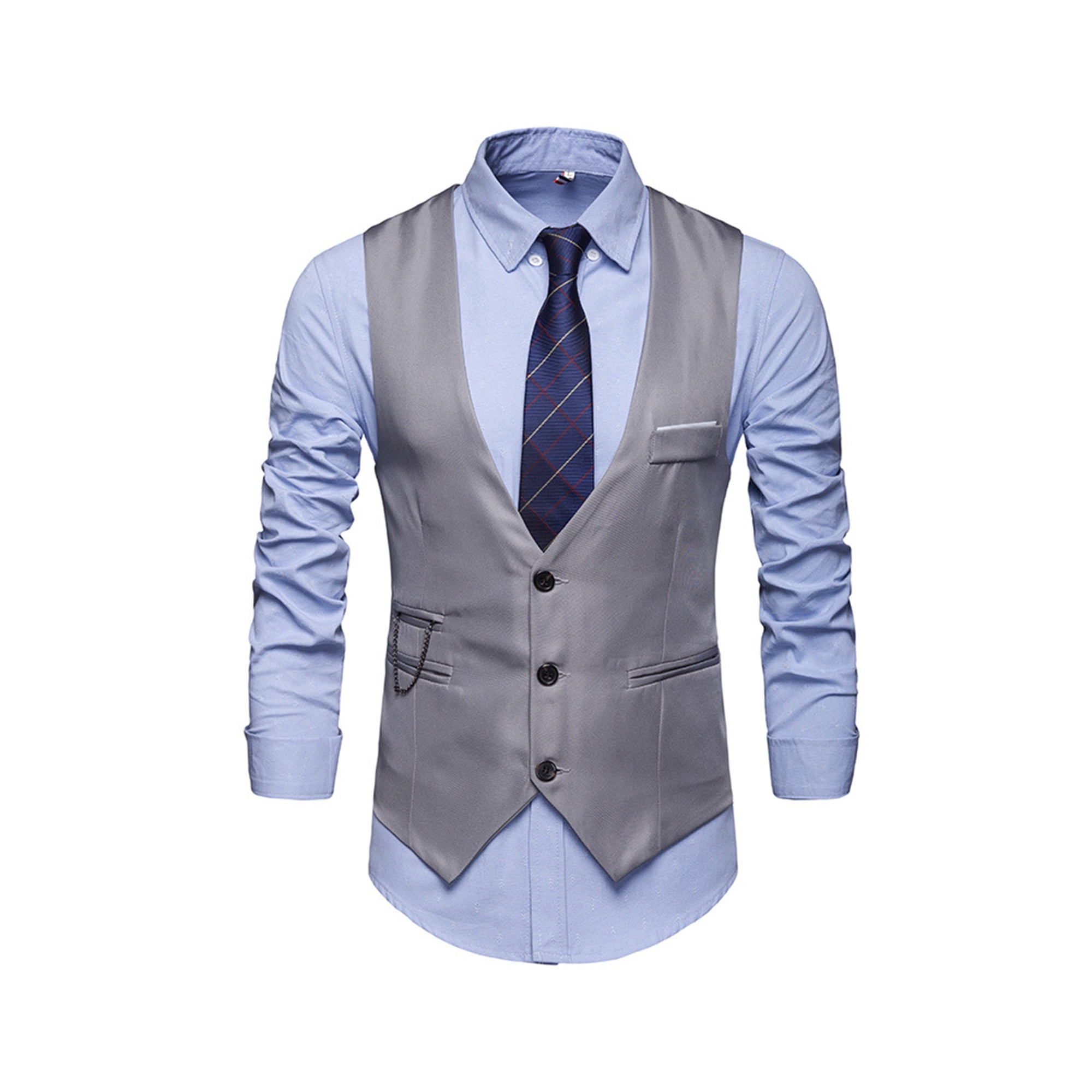 Kmbangi Men s Suit Vest Slim Fit Single Breasted Premium Waistcoat Wedding Party Suit or Tuxedo Walmart