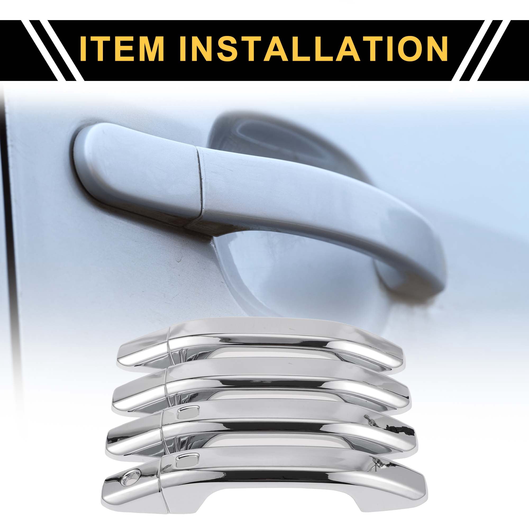 Unique Bargains Door Handle Cover for Chevrolet Silverado 1500 2014-2024 with 2 Keypad