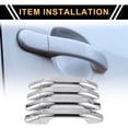thumbnail image 2 of Cubierta de manija de puerta exterior de 4 piezas, protector de manija de puerta para Chevrolet Silverado 1500 con 2 teclados en tono plateado cromado, 2 of 6
