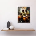 thumbnail image 2 of African Drum Players Oil Painting Orange Yellow Blue Drummer Beat Traditional Music Songs Unframed Wall Art Print Poster Home Decor Premium, 2 of 5