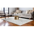 thumbnail image 4 of Rugs.com Lattice Shag Collection Rug – 5' x 8' Ivory Shag Rug Perfect For Living Rooms, Large Dining Rooms, Open Floorplans, 4 of 9
