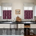 thumbnail image 4 of Pioneer Kitchen Curtains and Valance Set 24 Inch Tier Abstract Floral Sakura Flower Japanese Natural Curtains Small Drapes for Cafe Living Room Bathroom Farmhouse 3 Pieces Set Rod Pocket, 4 of 6