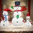 thumbnail image 7 of Baxluxe 3 Pieces Lighted Snowman for Halloween Decor, Twinkling Christmas Snowman Family Set with Hat, Outdoor Yard Floor Mount Decorative Snowman, Holiday Decor for Yard, Garden, Porch, Lawn, 7 of 7