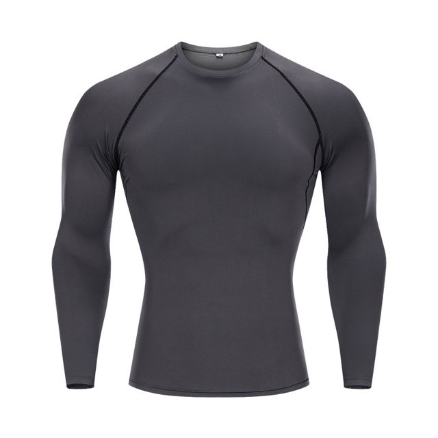 Tights Long-sleeved Fitness Clothes Men's Running Sports Quick-drying Compression Clothes High-elastic Top Basketball Sports Compression Clothes